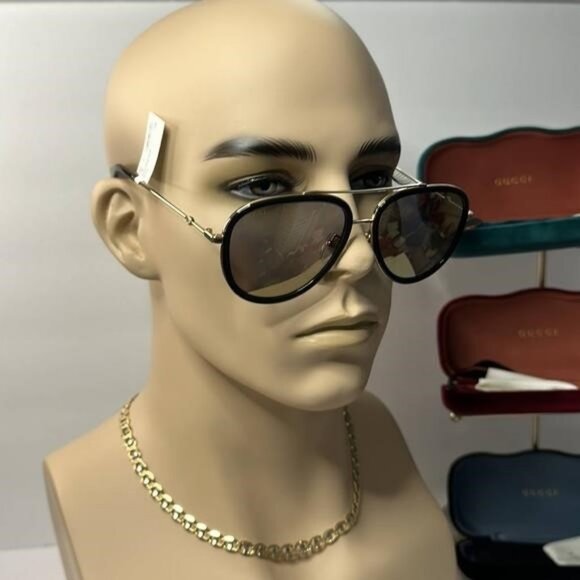 Gucci Other - - New Original Gucci GG0062S 001 Gold Sunglasses